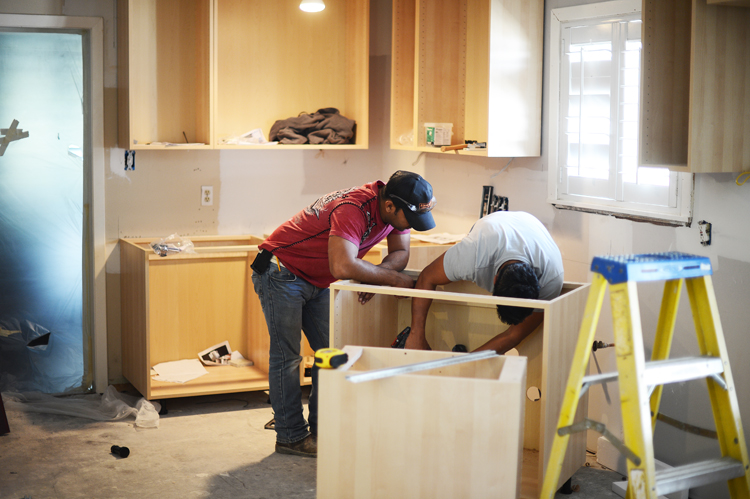 house renovation, day 39:  it's starting to resemble a kitchen!
