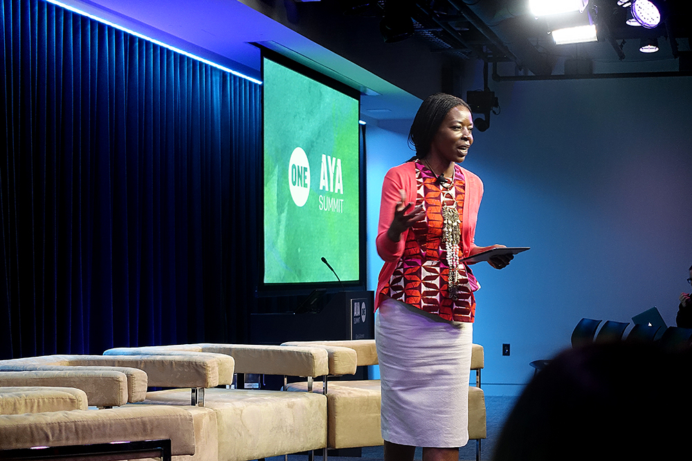 The incomparable Patricia Amira , informally known as "Africa's Oprah." She is a force of nature, and an amazing person (I got to meet her on my trip to Kenya), and was thrilled to learn she was to be our MC for the two days of the AYA Summit. 