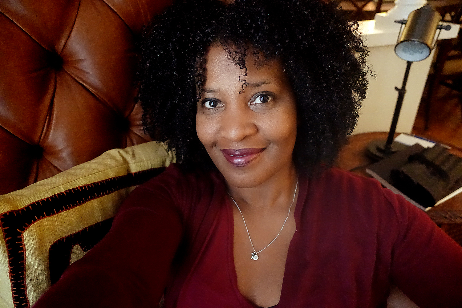 Self-portrait, taken this afternoon. &nbsp;I'm still learning how to take control of my own story. &nbsp;But I'm getting better at it.