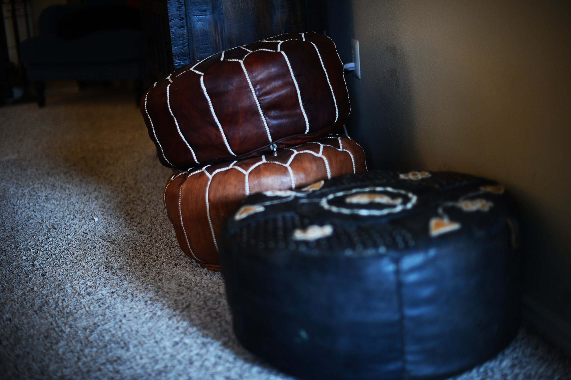 I have a thing for Moroccan poufs. 