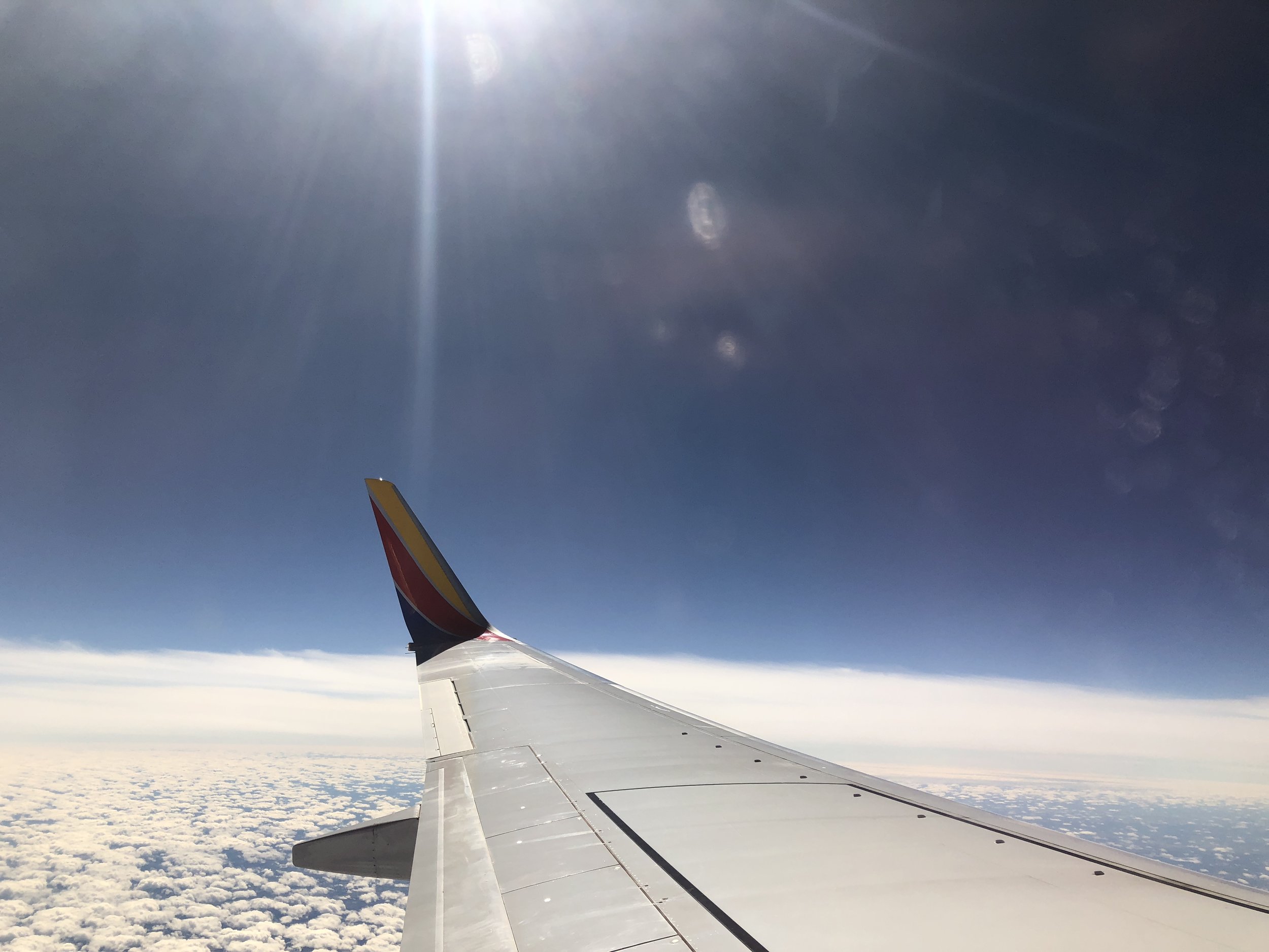 Leaving Dallas, somewhere between Texas and California.