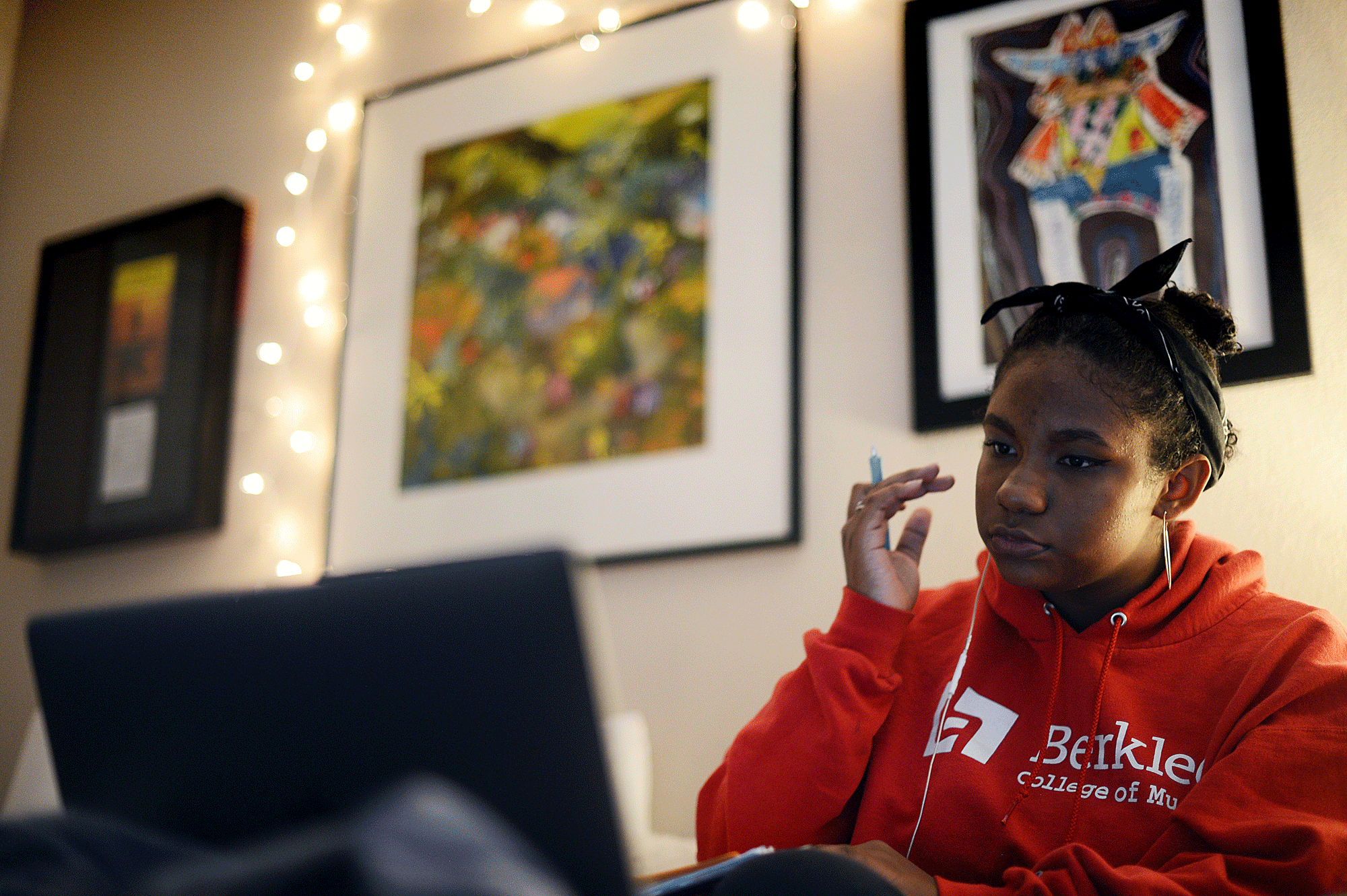 Alex, tackling her homework in her room, Sunday, October 28th, 2018. Just a normal early evening around here.