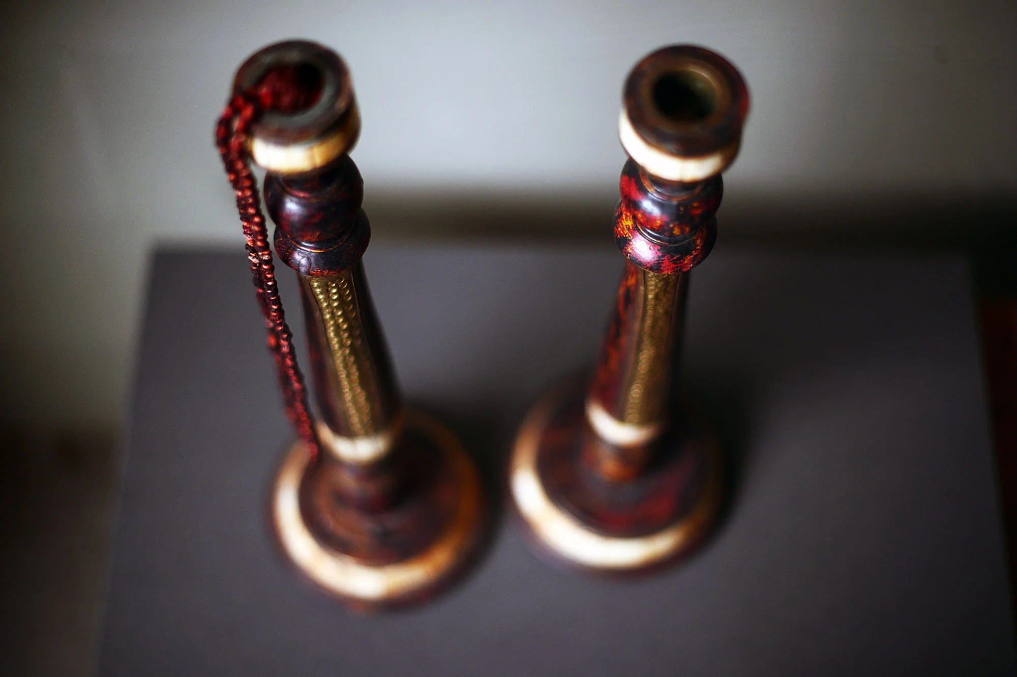 A pair of antique Indian candlesticks I bought on a whim a few months ago. They’ll go on the new mantel.