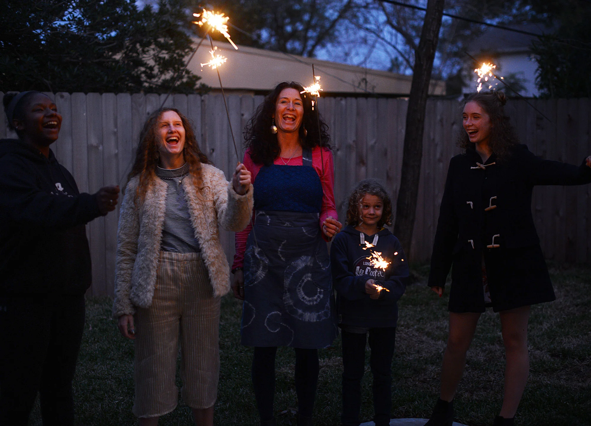From left to right: my Alexis, my niece Elleanna, my sister-in-law Kate, nephew Samuel and niece Keziah. (Not pictured: me, my husband Marcus, and my brother-in-law, Nigel.) Angels, all.