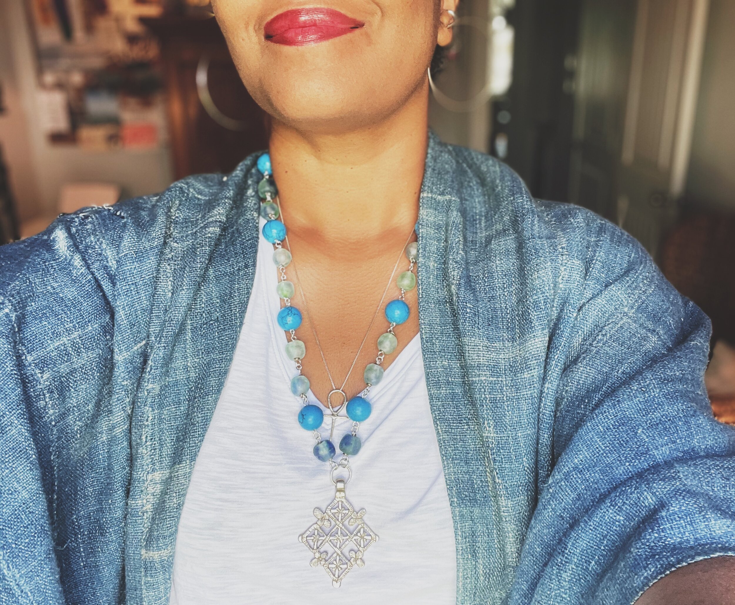 august break:  turquoise