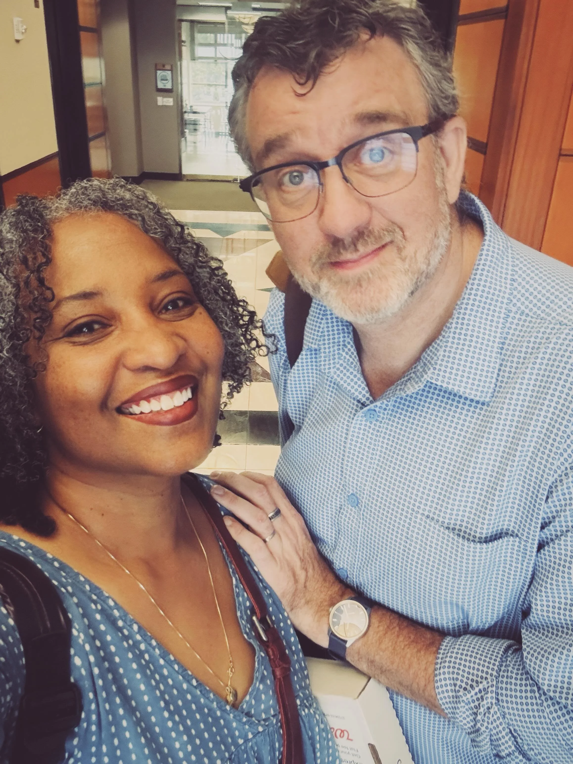 FRIENDS.

These are the faces of two people who just closed on the sale of their house, after being on the market for &mdash; wait for it &mdash; FIFTEEN MONTHS. It has been a helluva ride. 

The second photo is a gift from our AH-MAY-ZING realtor, @