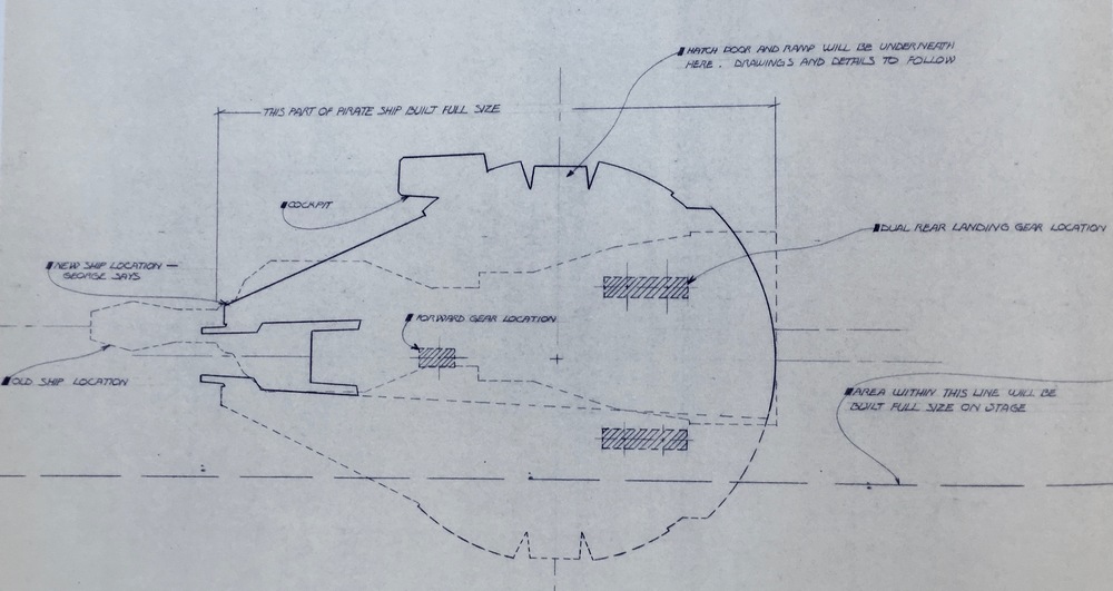  You can almost make out in this blueprint, how the design evolved. The saucer retains the new angular cockpit, which was probably replaced right after these drawnings were made up,&nbsp;because construction in England on the old one had already comm