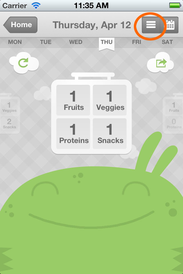 List View Button