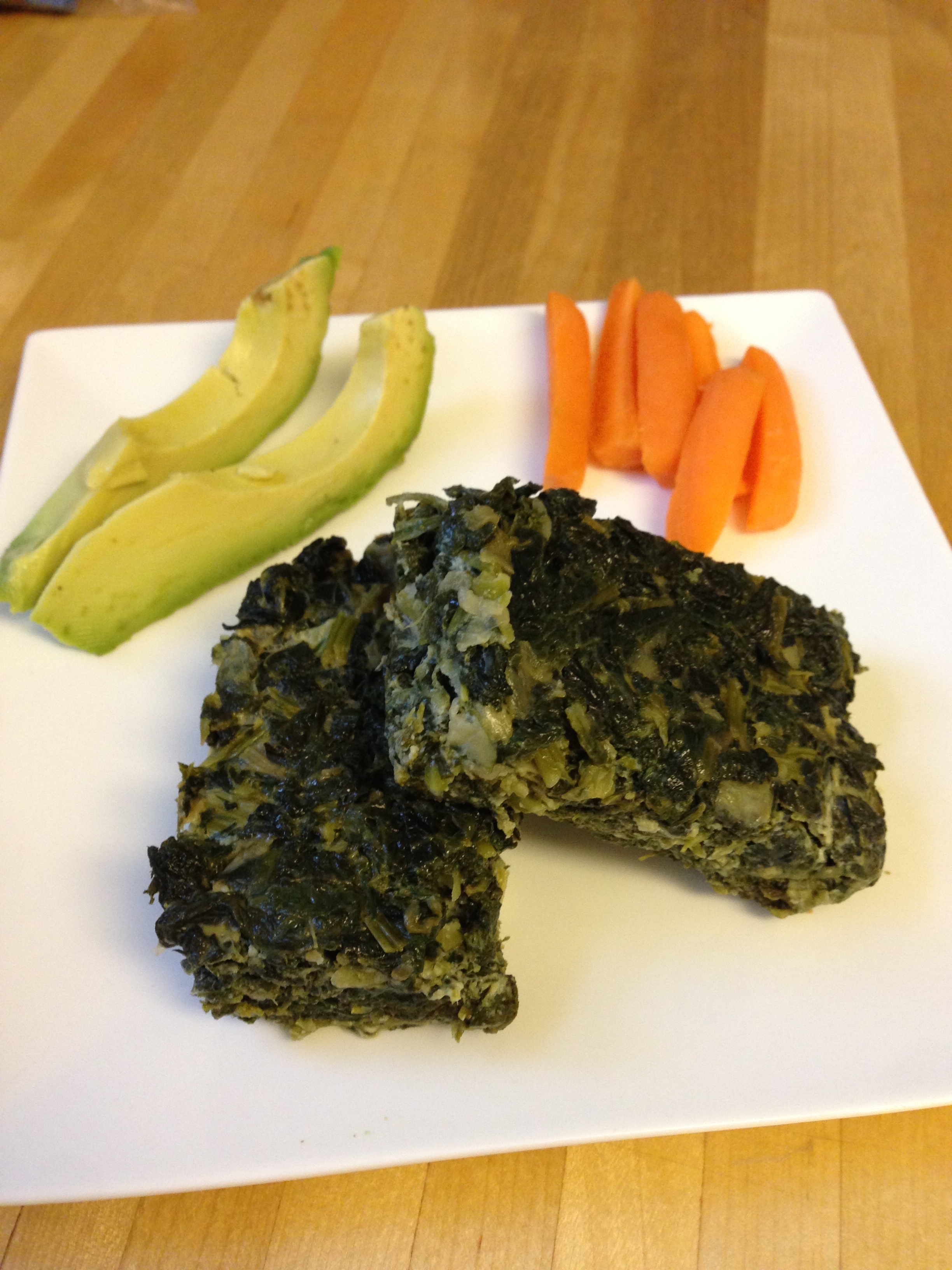 Leftover Spinach Pie for lunch.