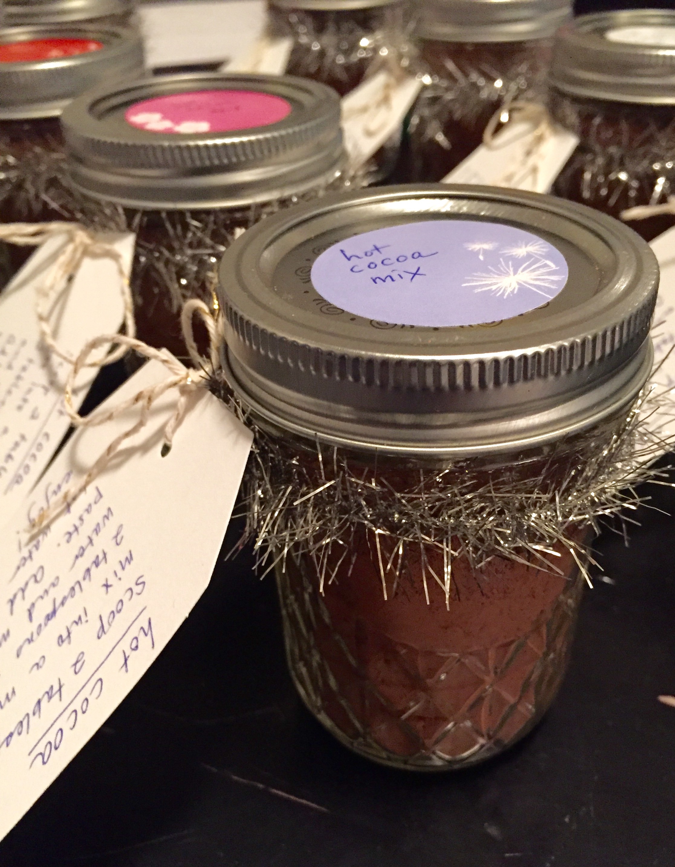 Hot cocoa mix for holiday gifts