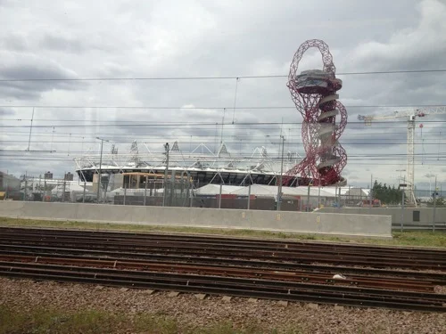 The big tower is part of the Olympic stadium
