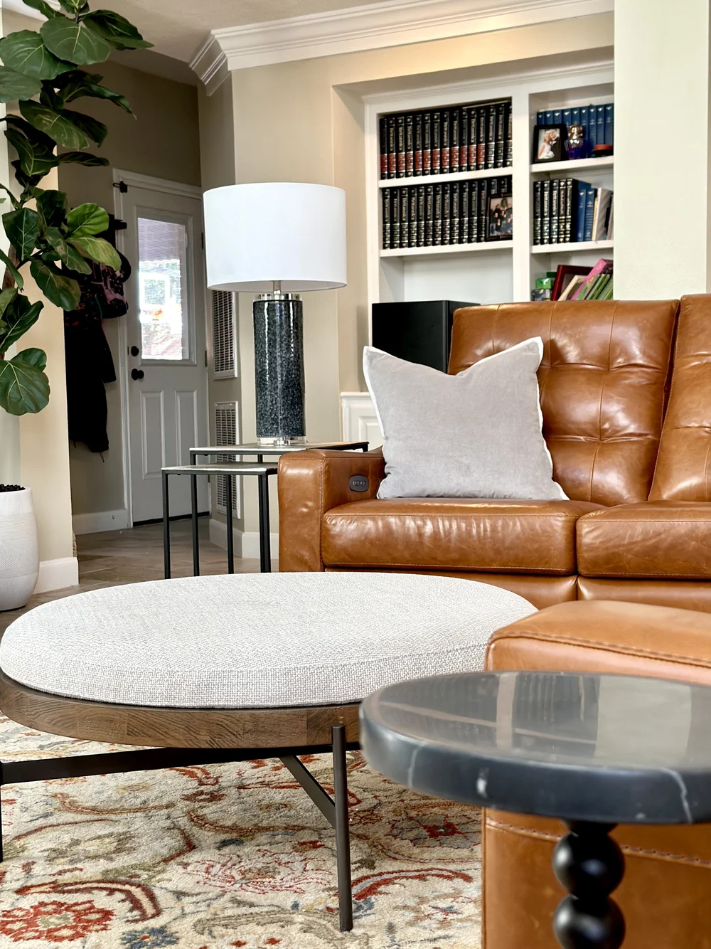 #occasionaltables #ottoman #LivingRoomRefresh