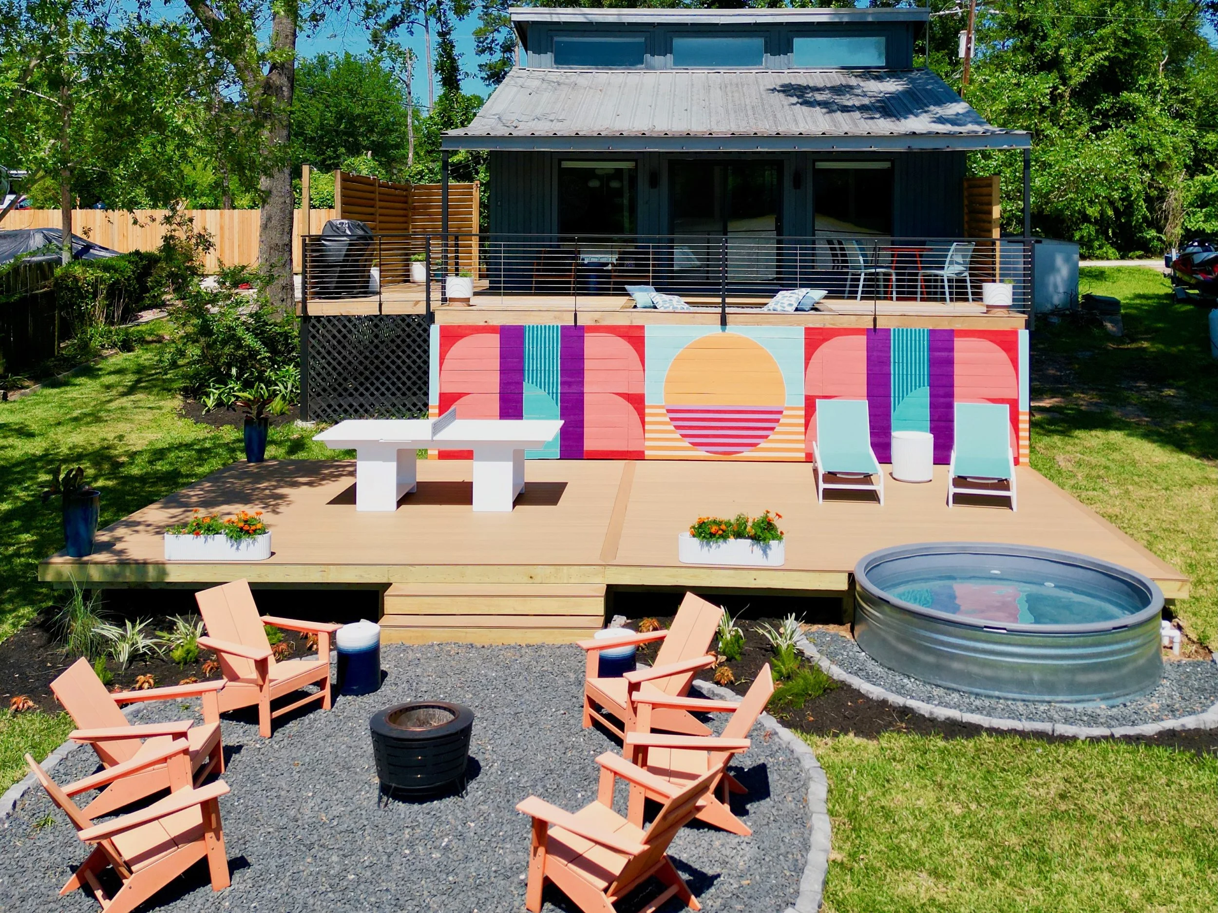 Vacation Rental Back Yard Experience Modern Stays Texas