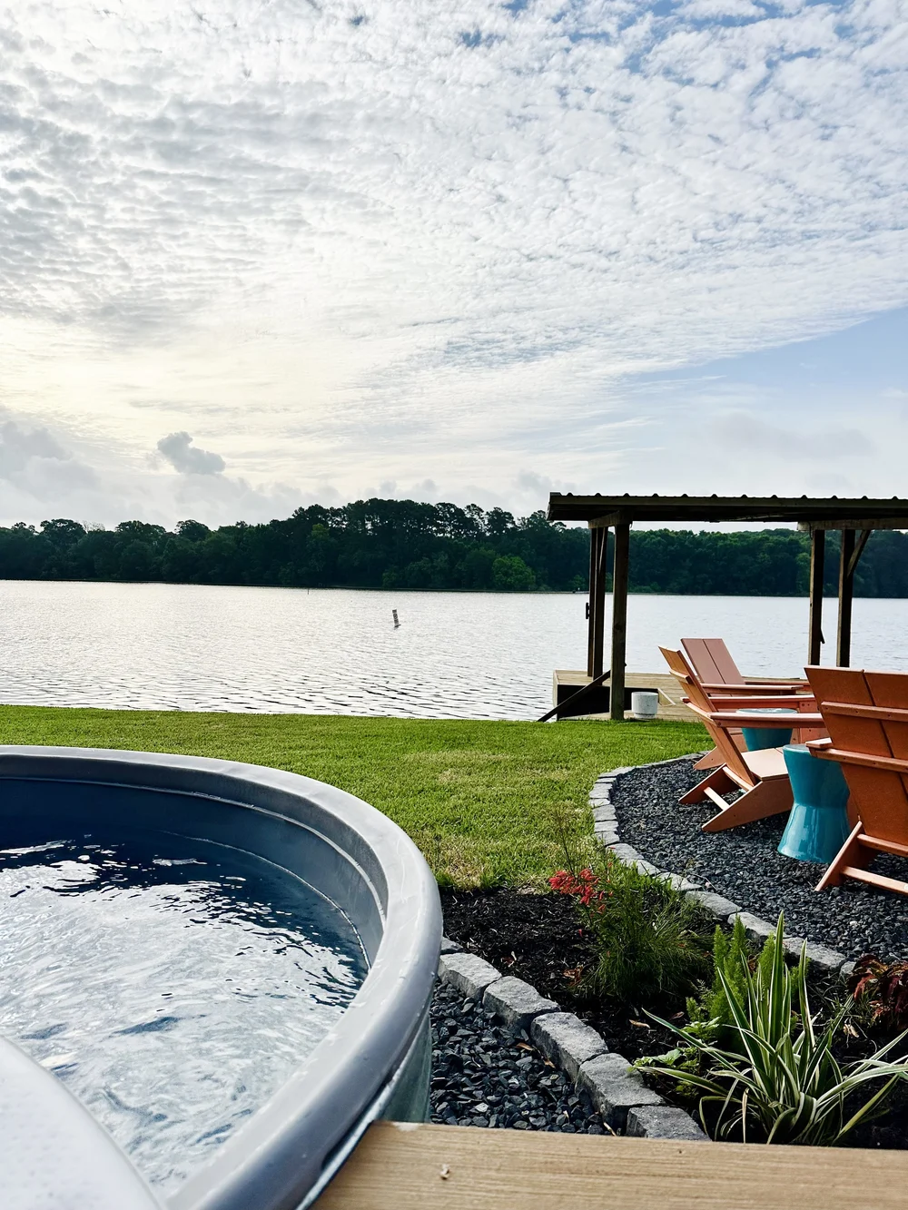 Lakefront Stock Tank Pool