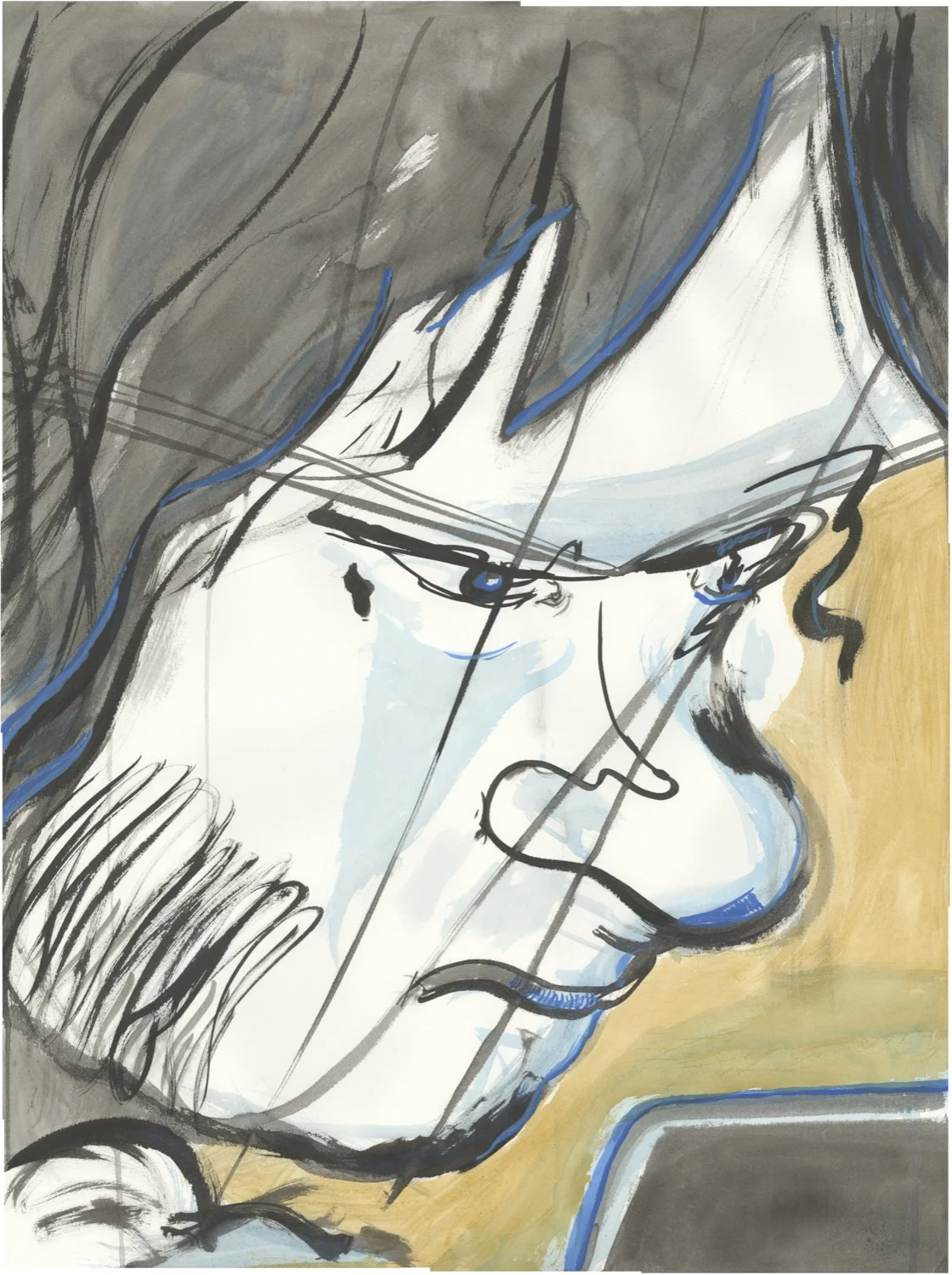 Title: Portrait of Proximity Medium: ink on Rives BFK Year: 2012 Dimensions: 22" X 30"