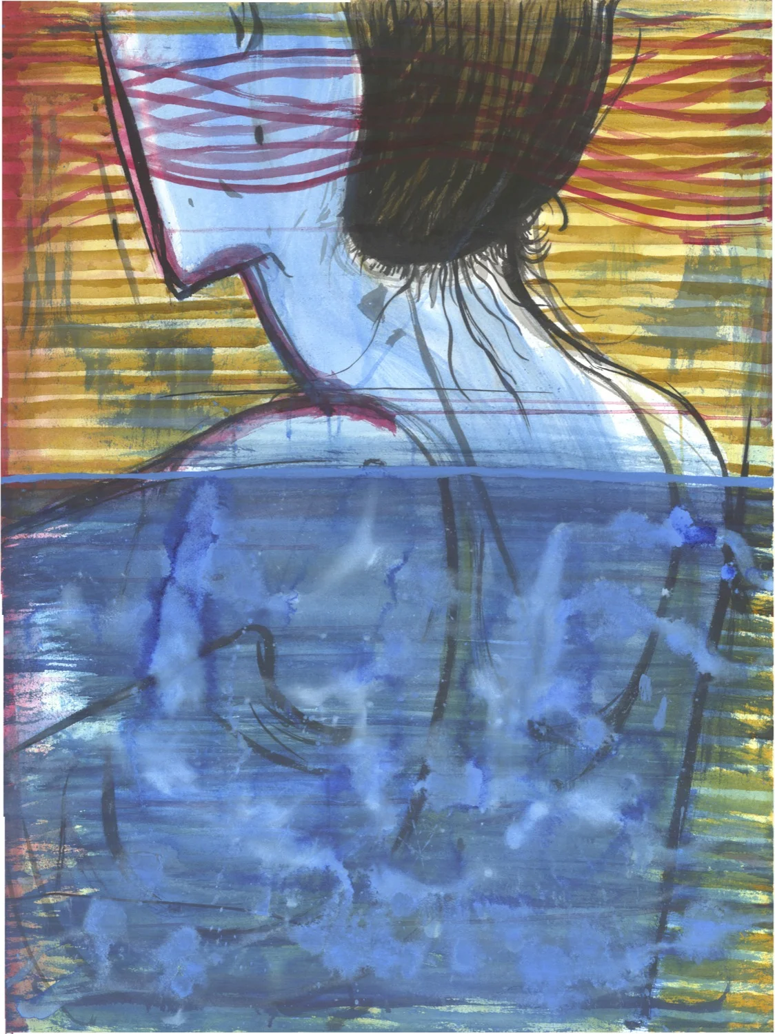 Title: Portrait of Proximity Medium: ink on Rives BFK Year: 2012 Dimensions: 22" X 30"
