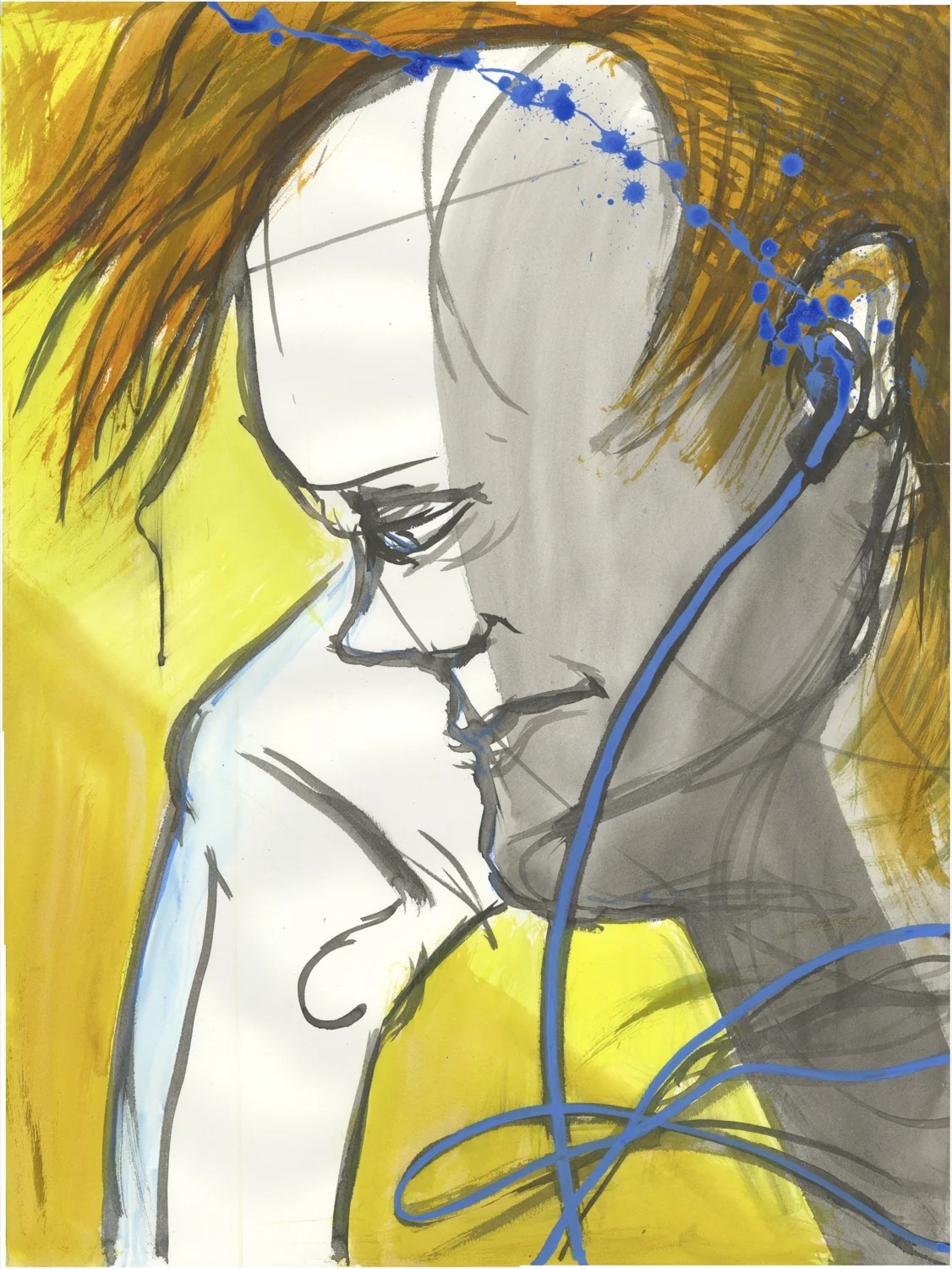 Title: Portrait of Proximity Medium: ink on Rives BFK Year: 2012 Dimensions: 22" X 30"
