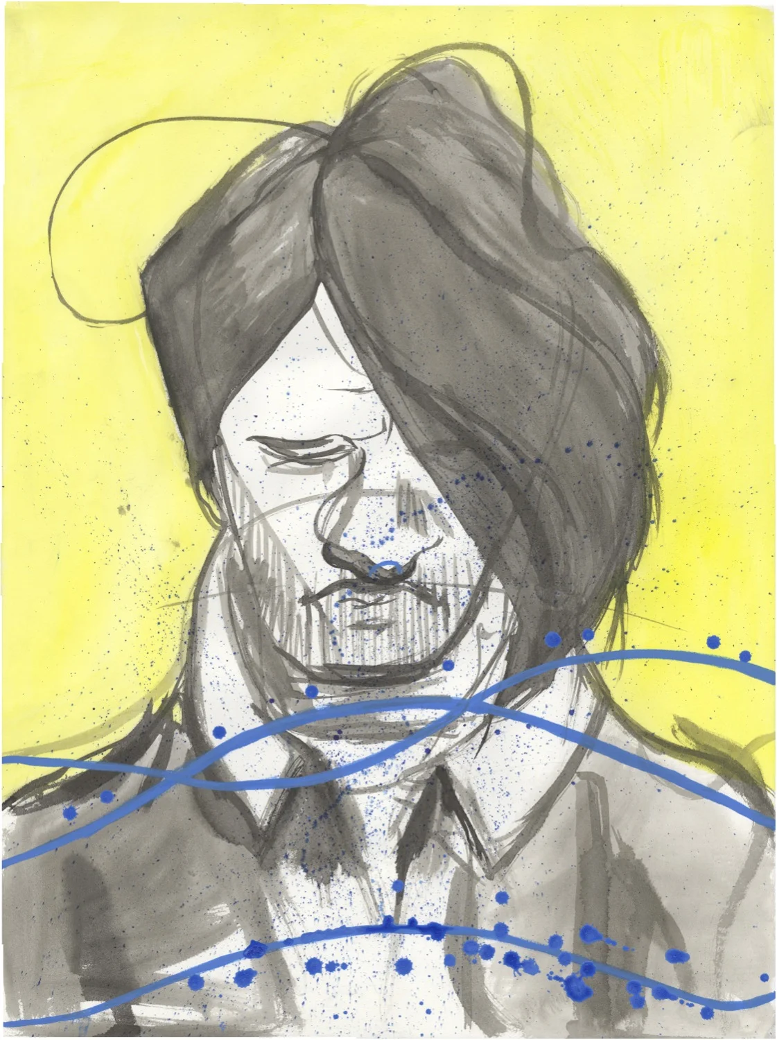 Title: Portrait of Proximity Medium: ink on Rives BFK Year: 2012 Dimensions: 22" X 30"