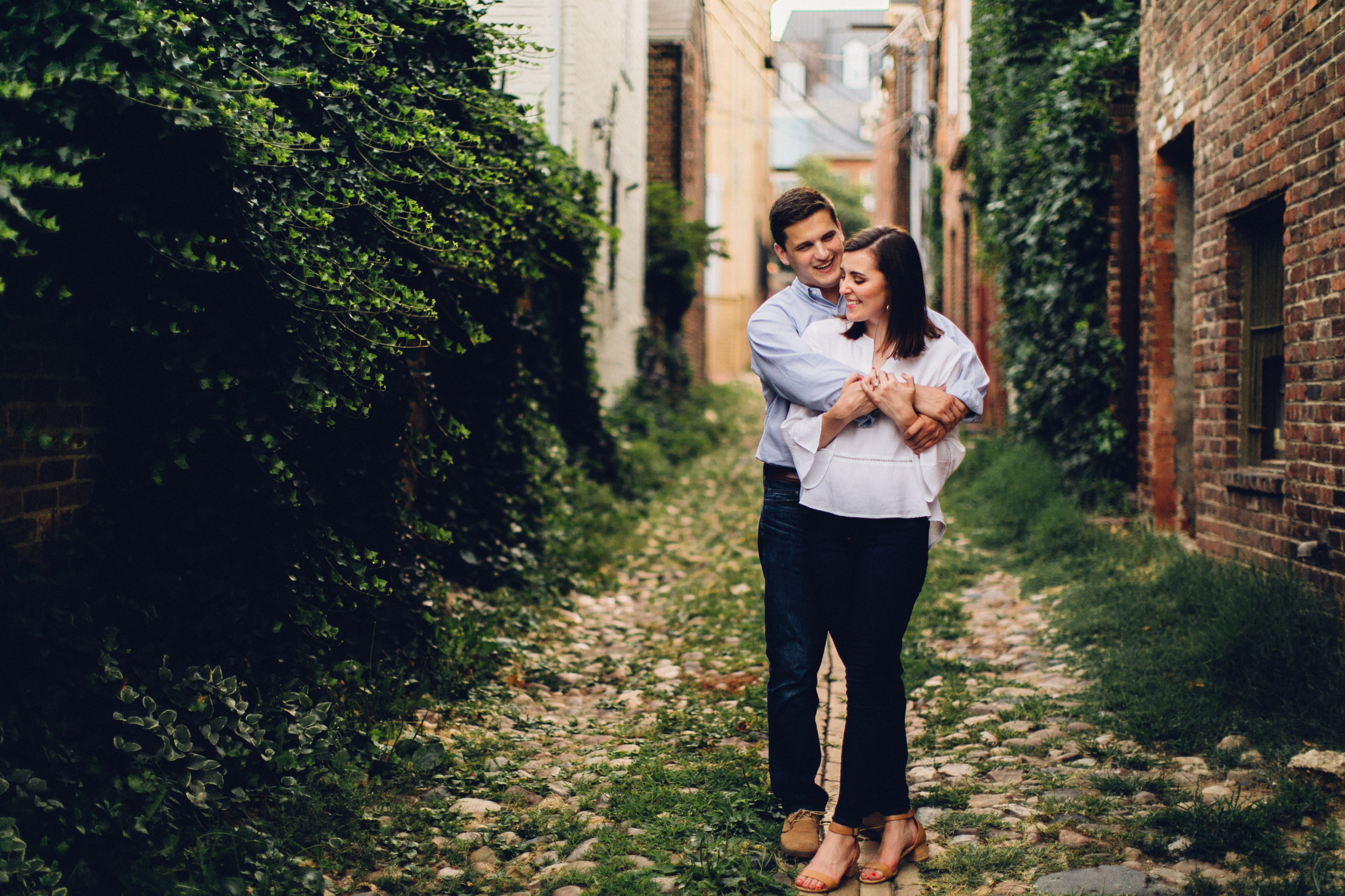 Old Town Alexandria Engagement Photo by Maria Vicencio Photography