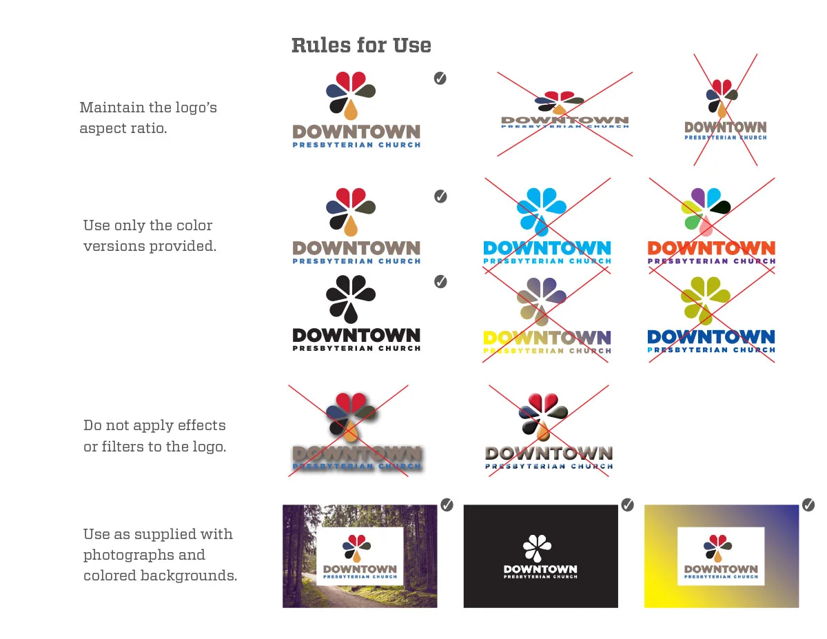 Pages from usage guidelines delivered with files.