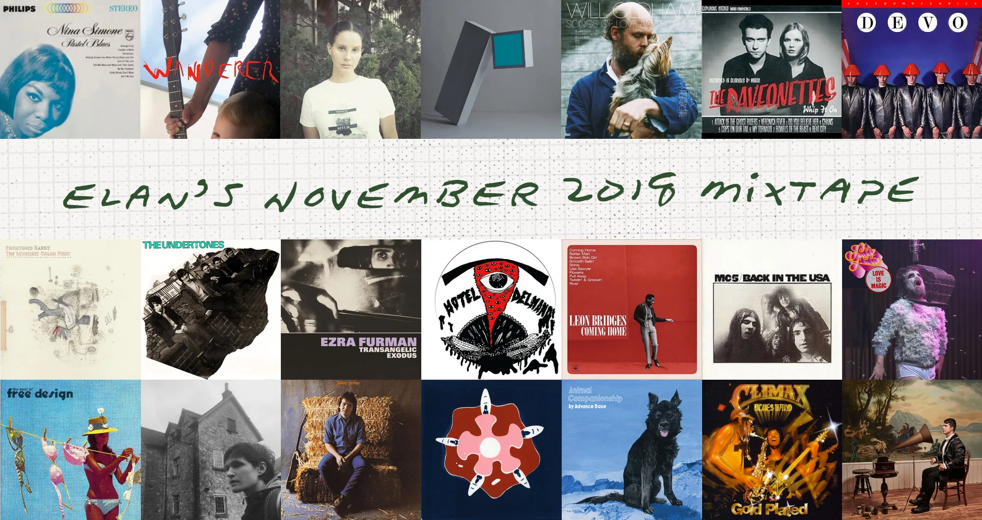 Elan’s November 2018 Mixtape album covers