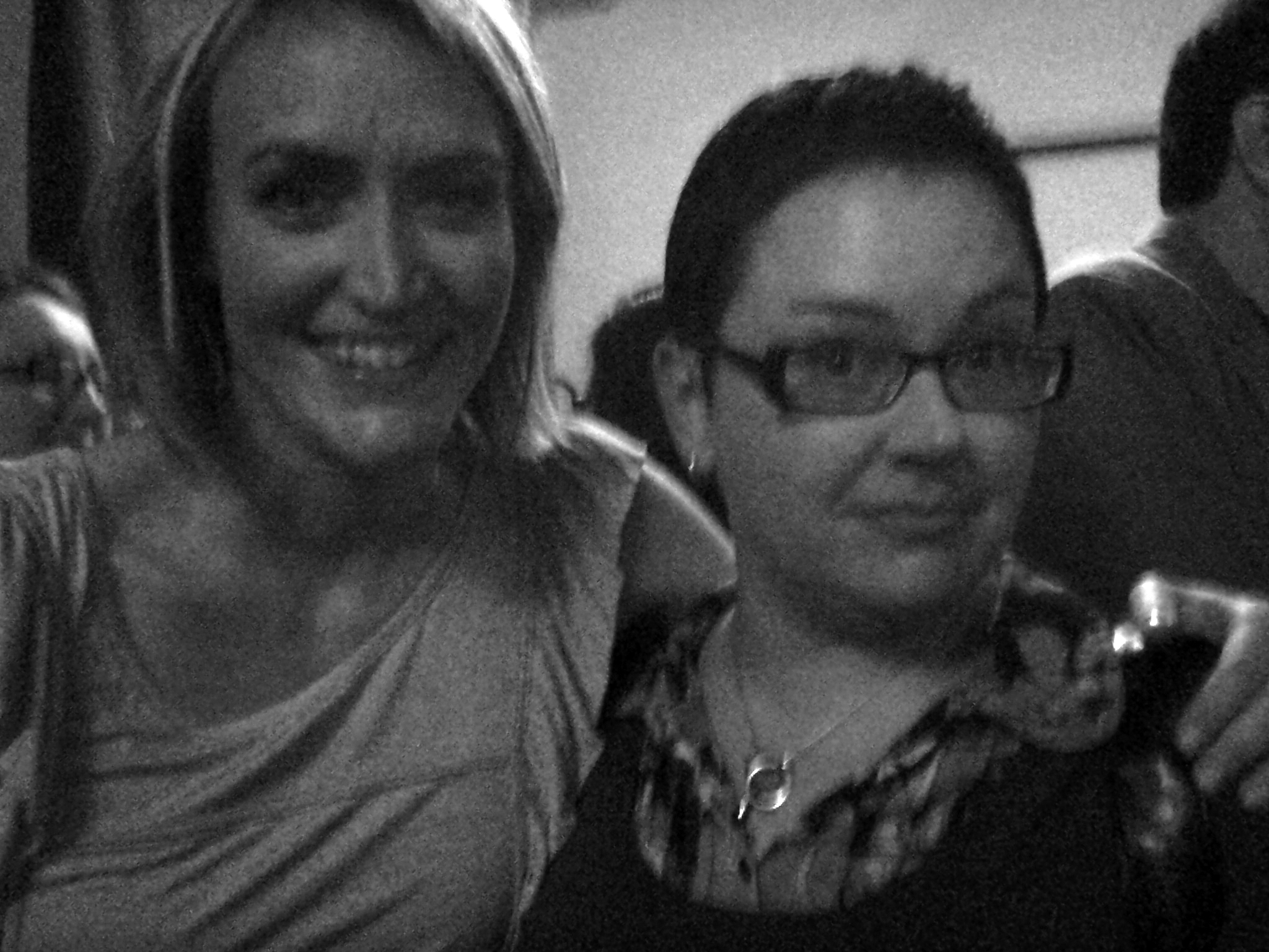 Heather Armstrong and I at BlogHer ‘08 in San Francisco. iPhone cameras sucked in the dark back then.
