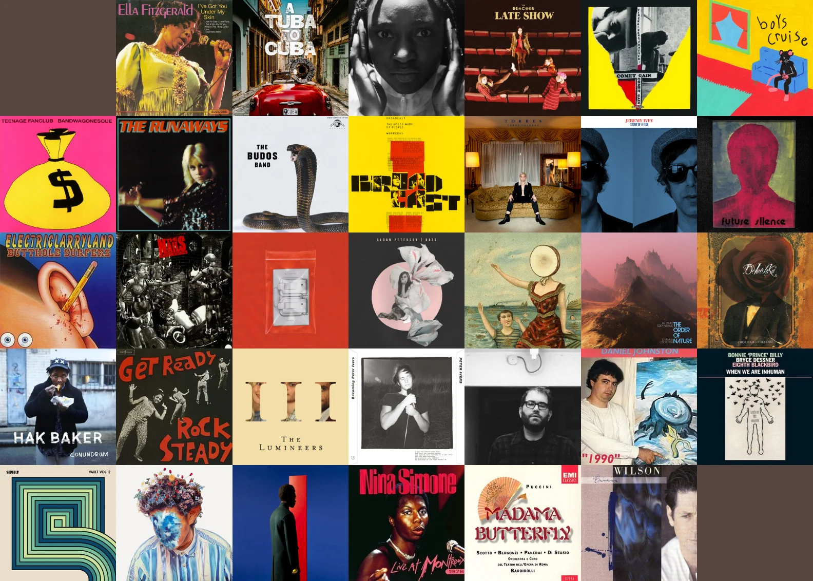 album covers from Elan’s October 2019 Mixtape