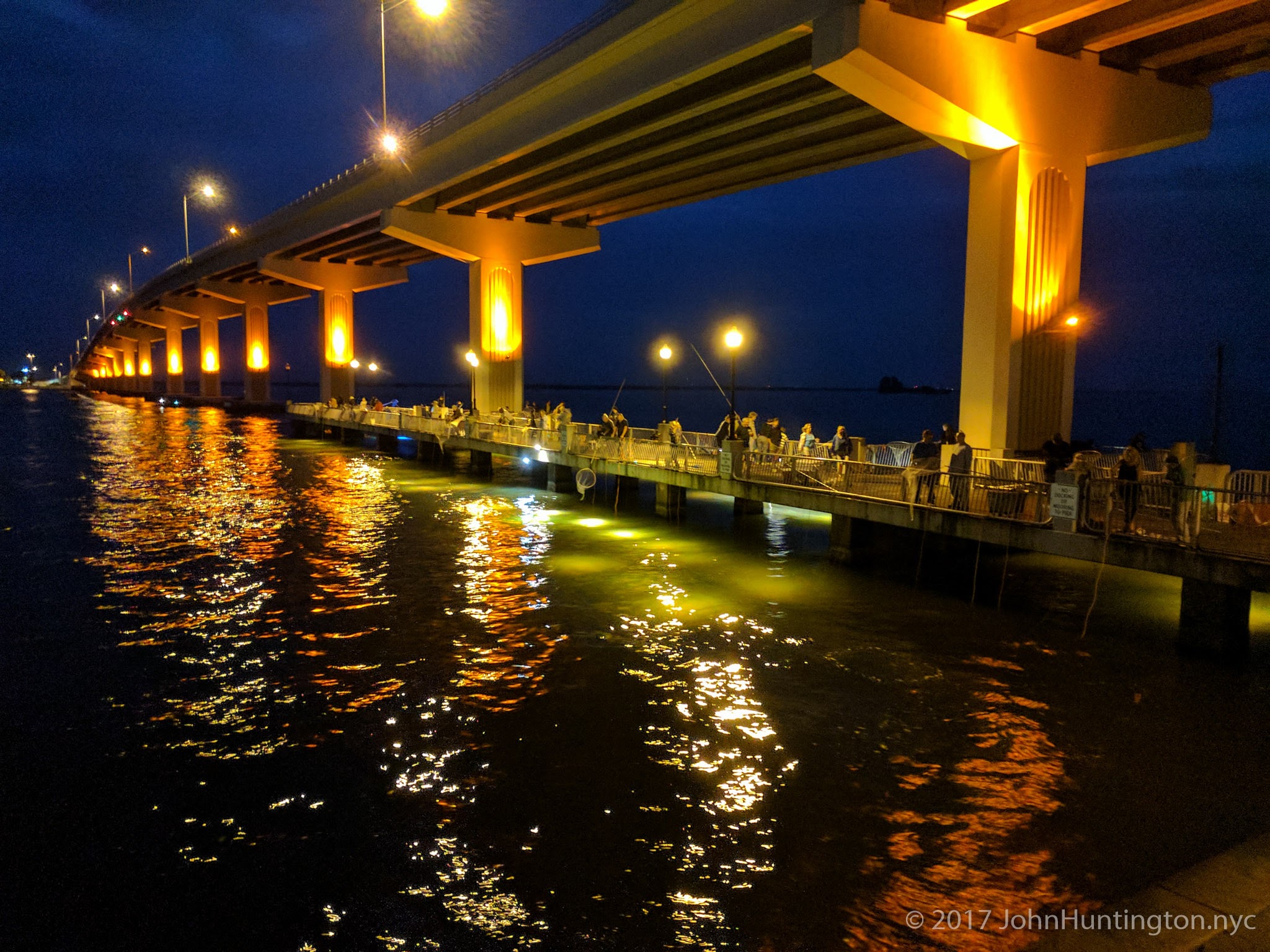 Fishing for shrimp with lights In Titusville