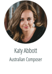 Katy Abbott Australian Composer Graphic design client brisbane