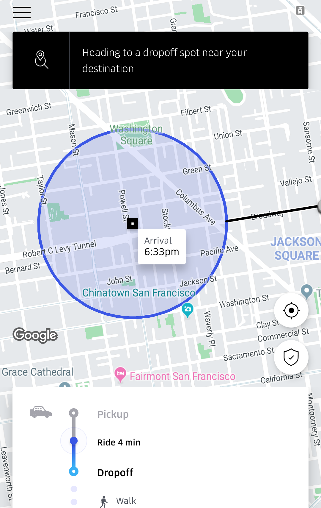 UEP Drop Off Zone in San Francisco