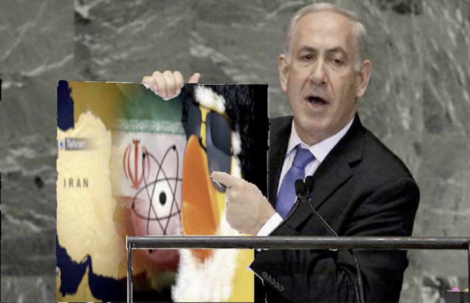 Netanyahu warned the UN of the Iranian nuclear duck peril.&nbsp;