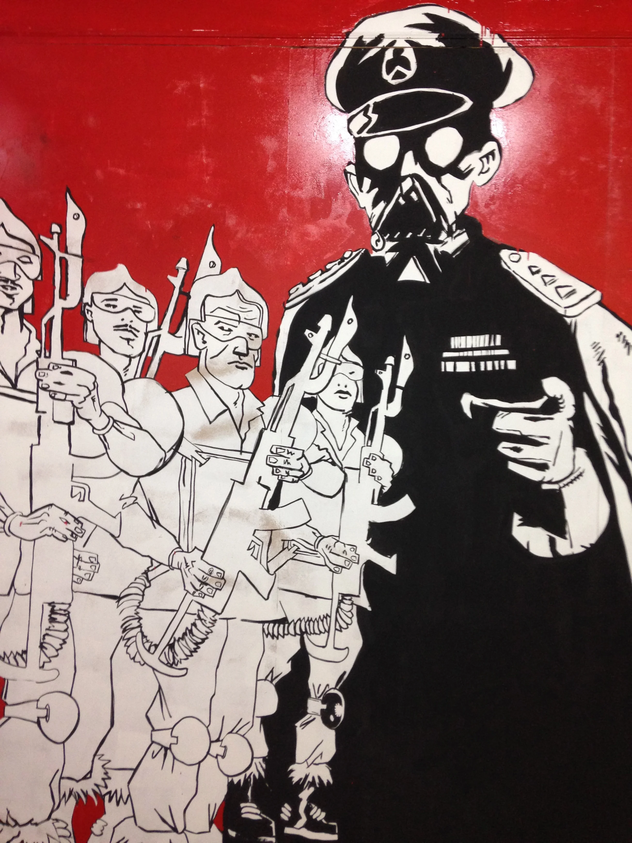 Details of Clash of Forever, Ganzeer, from the Cairo Berlin show, sponsored by the German Embassy in Cairo