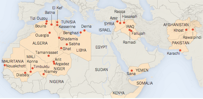 New York Times' map of al-Qaeda network