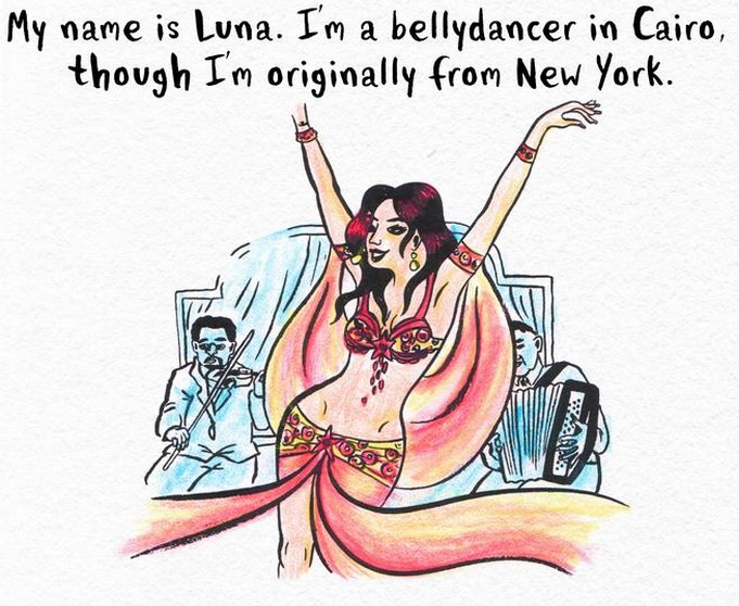 From the comic strip Luna of Cairo - see link below.&nbsp;