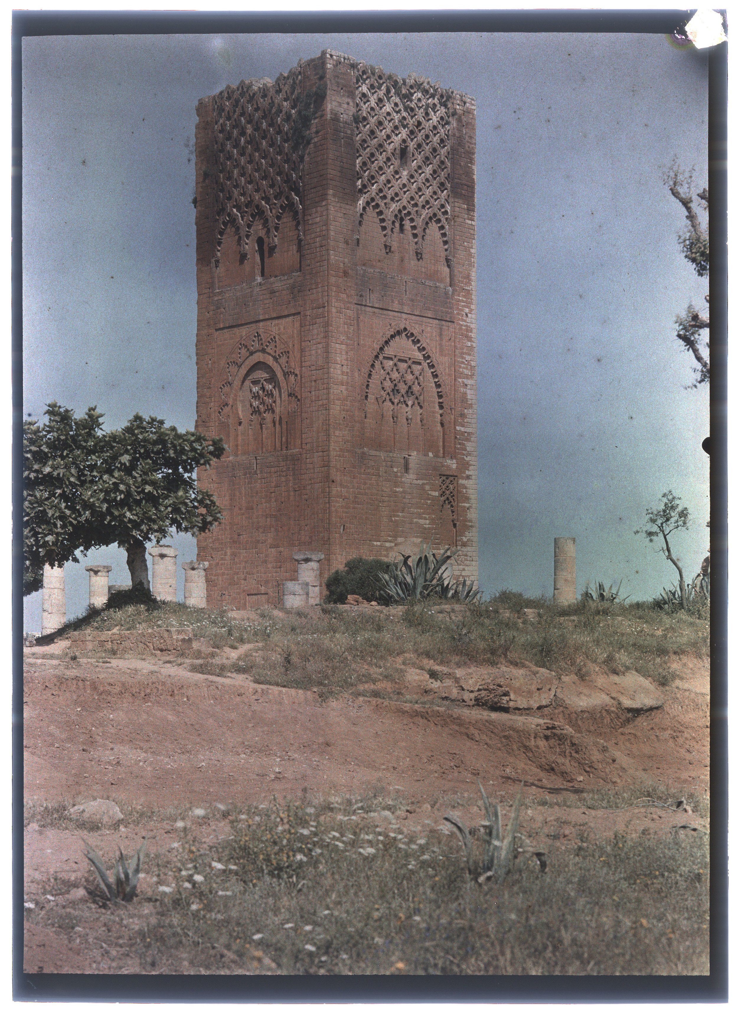 I also appreciated the way sites were illustrated with the oldest extant photographs or slides. Here is a 1937 photograph of the Tour Hassan, built centuries before&nbsp;as part of a monumental mosque that was never completed, in Rabat. i wish the s…