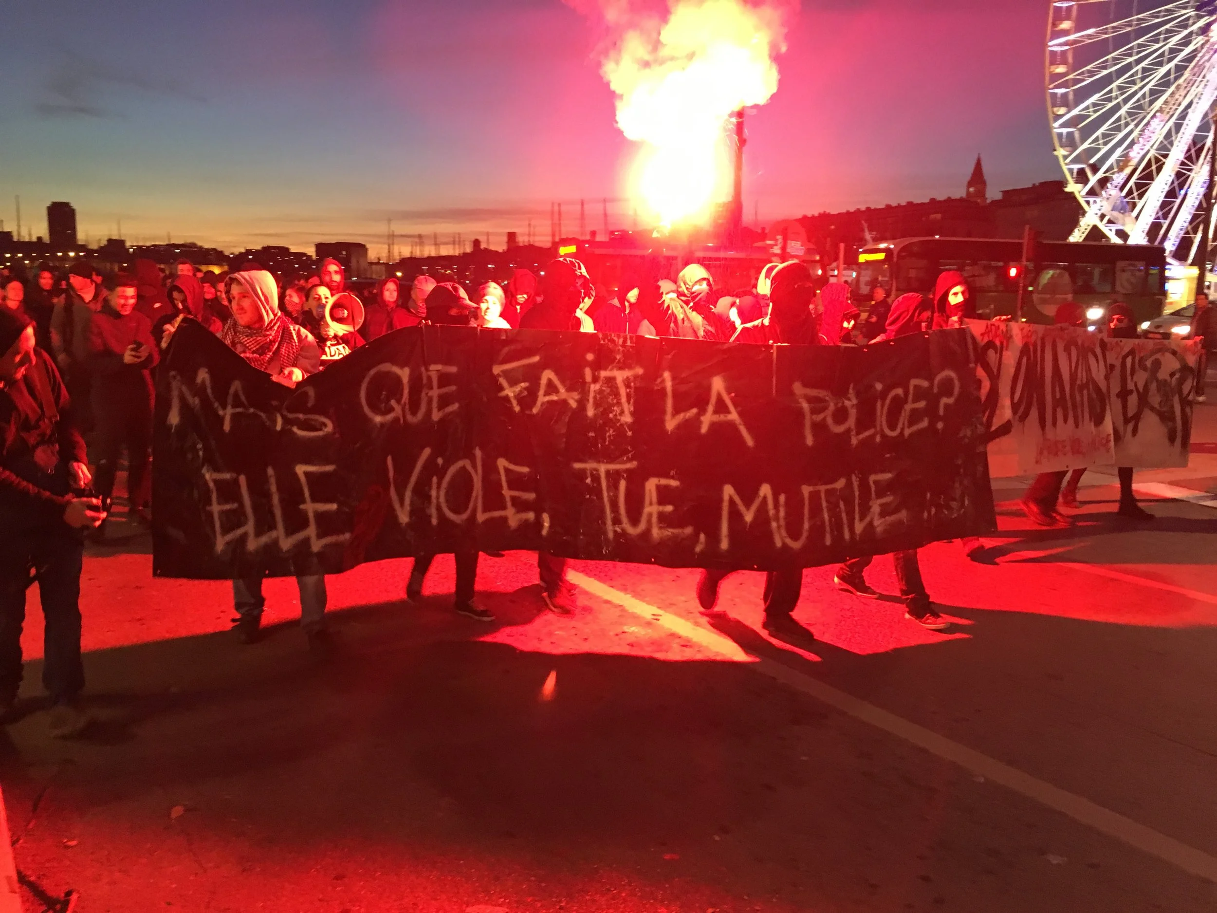 Anti-police brutality demonstration in Marseille. 