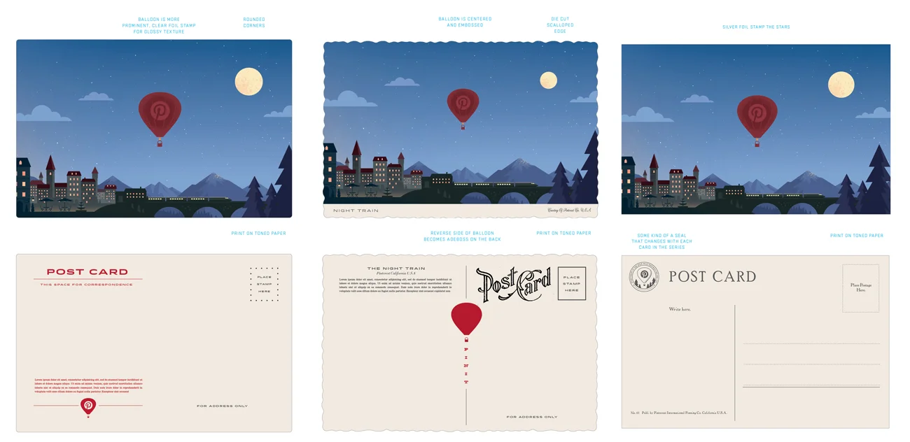 Early postcard explorations
