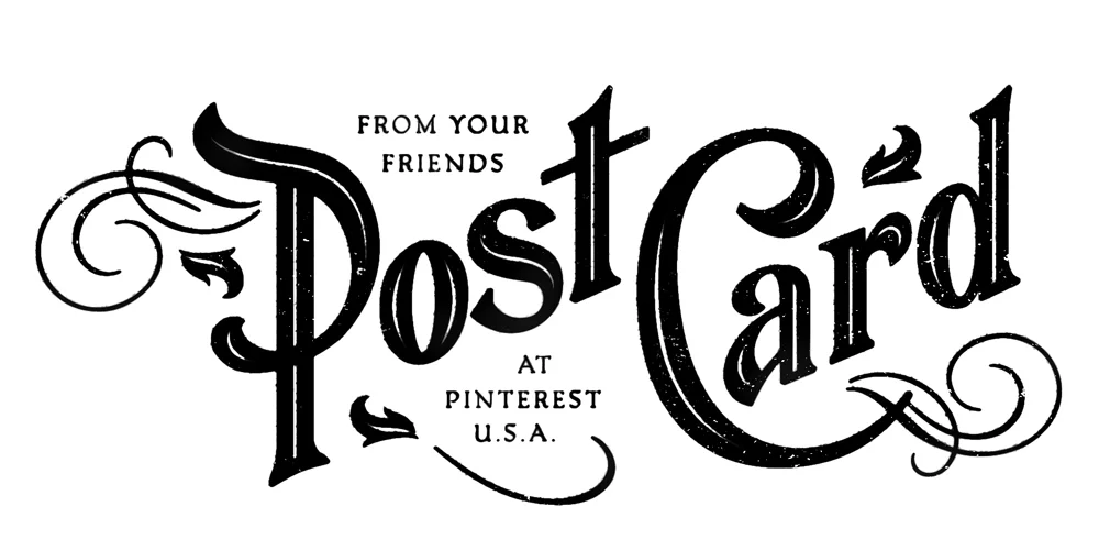 I reworked some found typography from an old postcard for the indicia