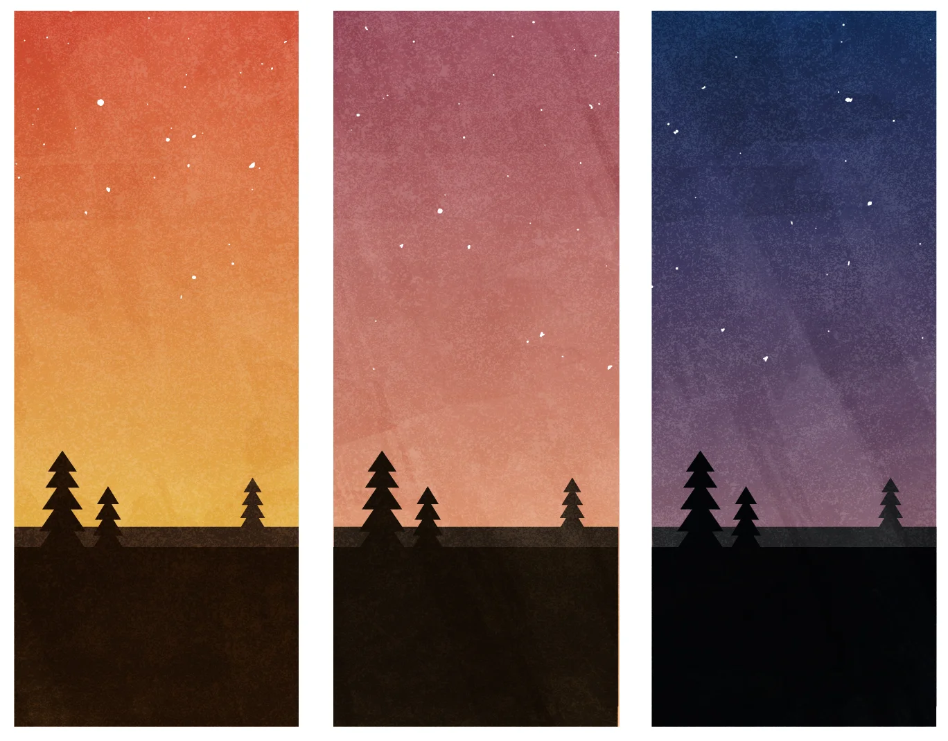 Magic hour study, defining amount of texture and color range.