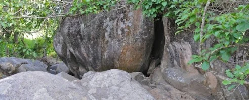 The sacred rock at Nandi Thota