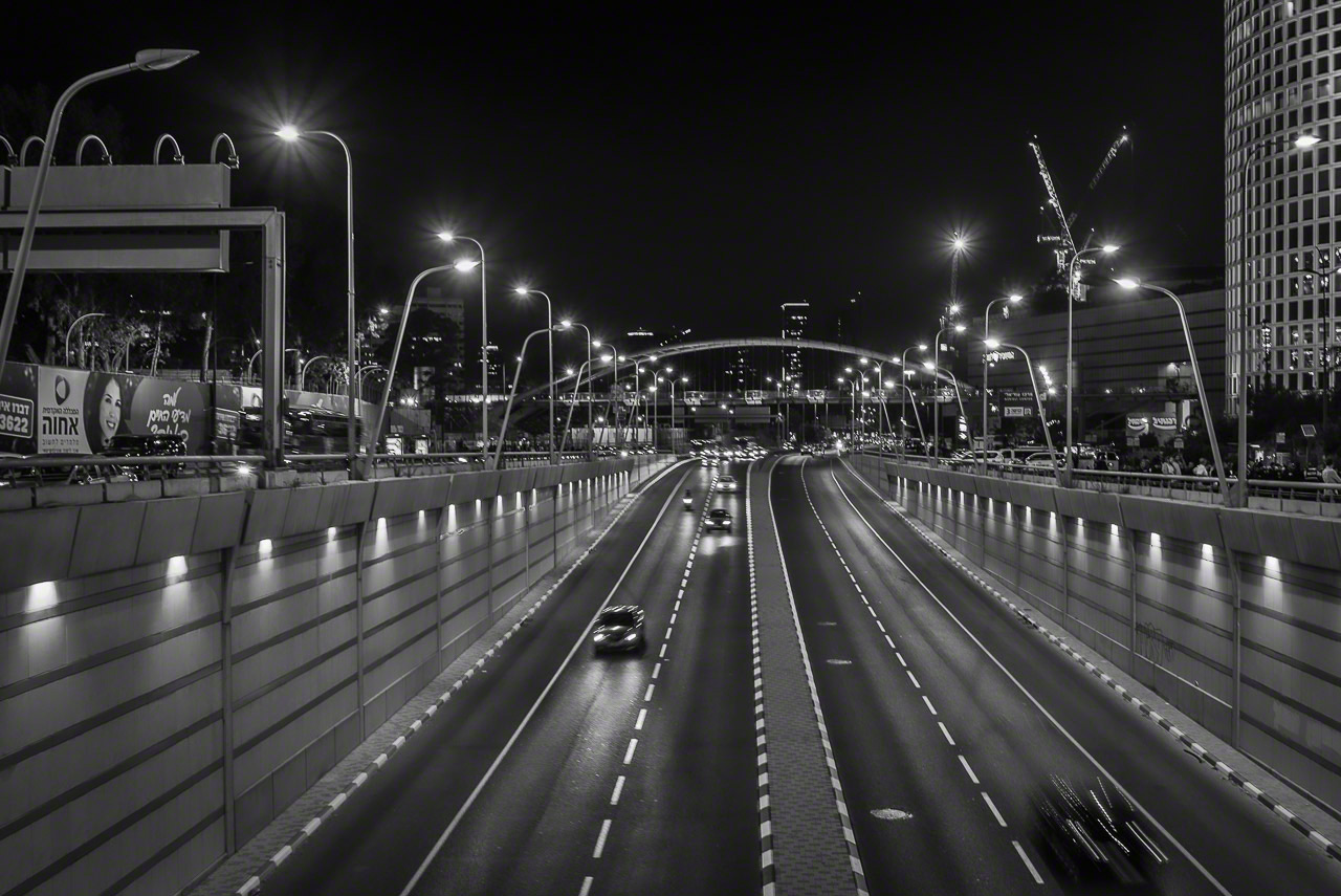 The Ayalon Highway Cuts Menachem Begin Road