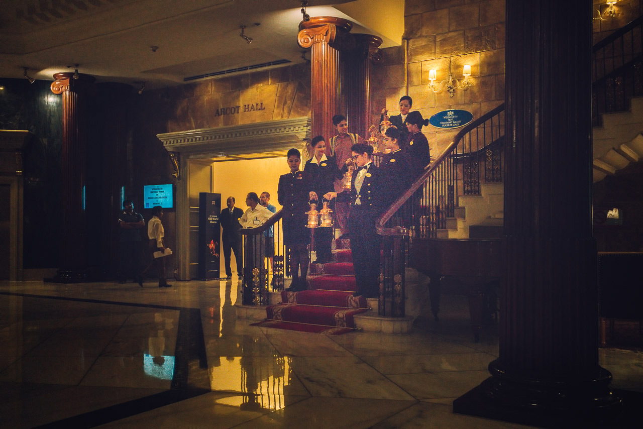 The lobby at the ITC Windsor Manor, Bangalore