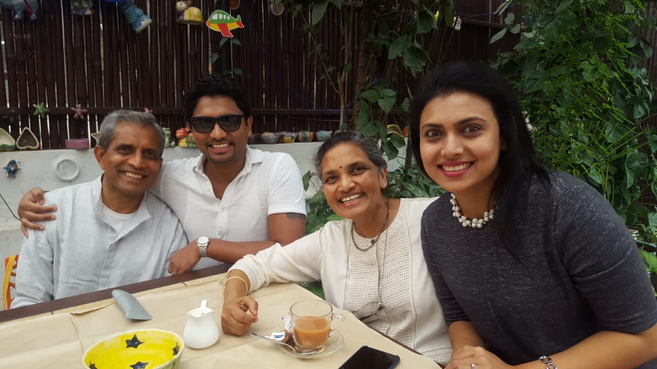 With Sujaya and my son and his wife (Photo: Swapna Venkatesh)