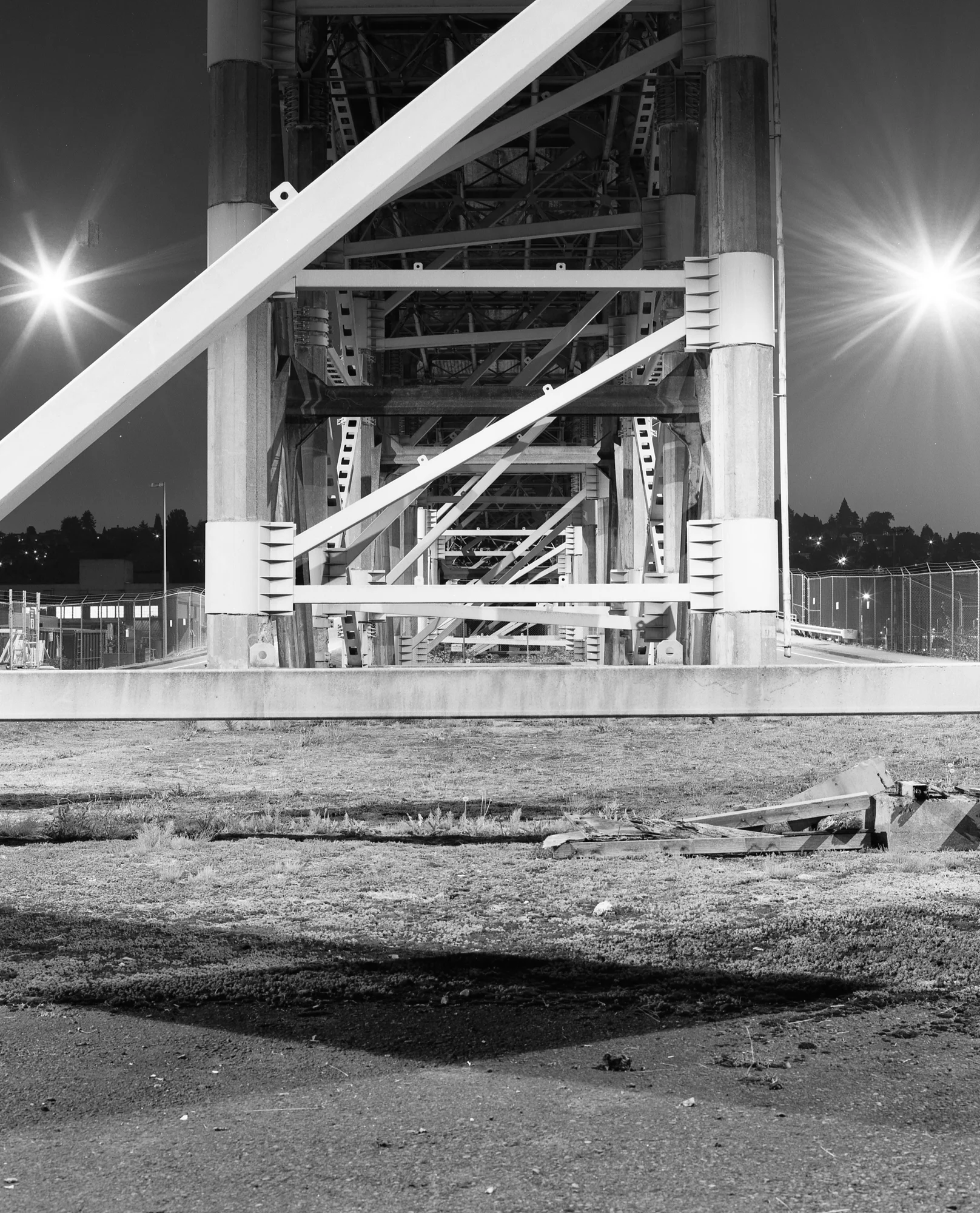 Under the Magnolia Bridge in Seattle. Image taken with Mamiya RB67 + Fujifilm Acros Neopan 100 and developed in Ilford Ilfosol 3.