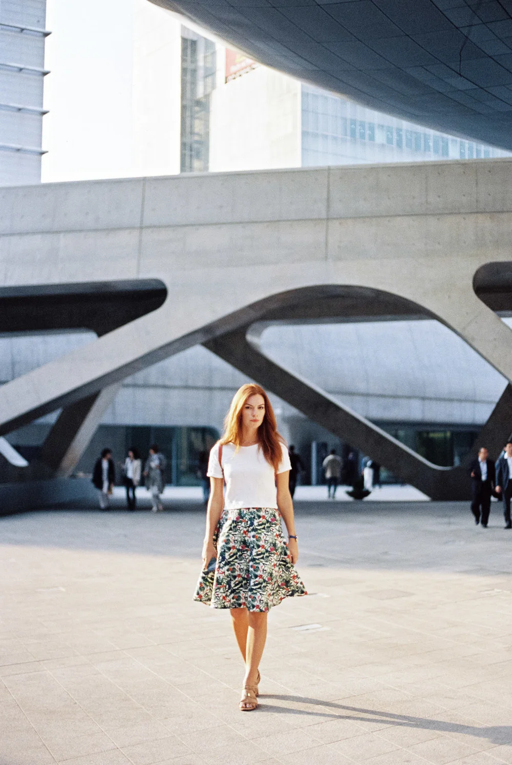 Devon at Dongdaemun Design Plaza at Sunset - Kodak Portra 400