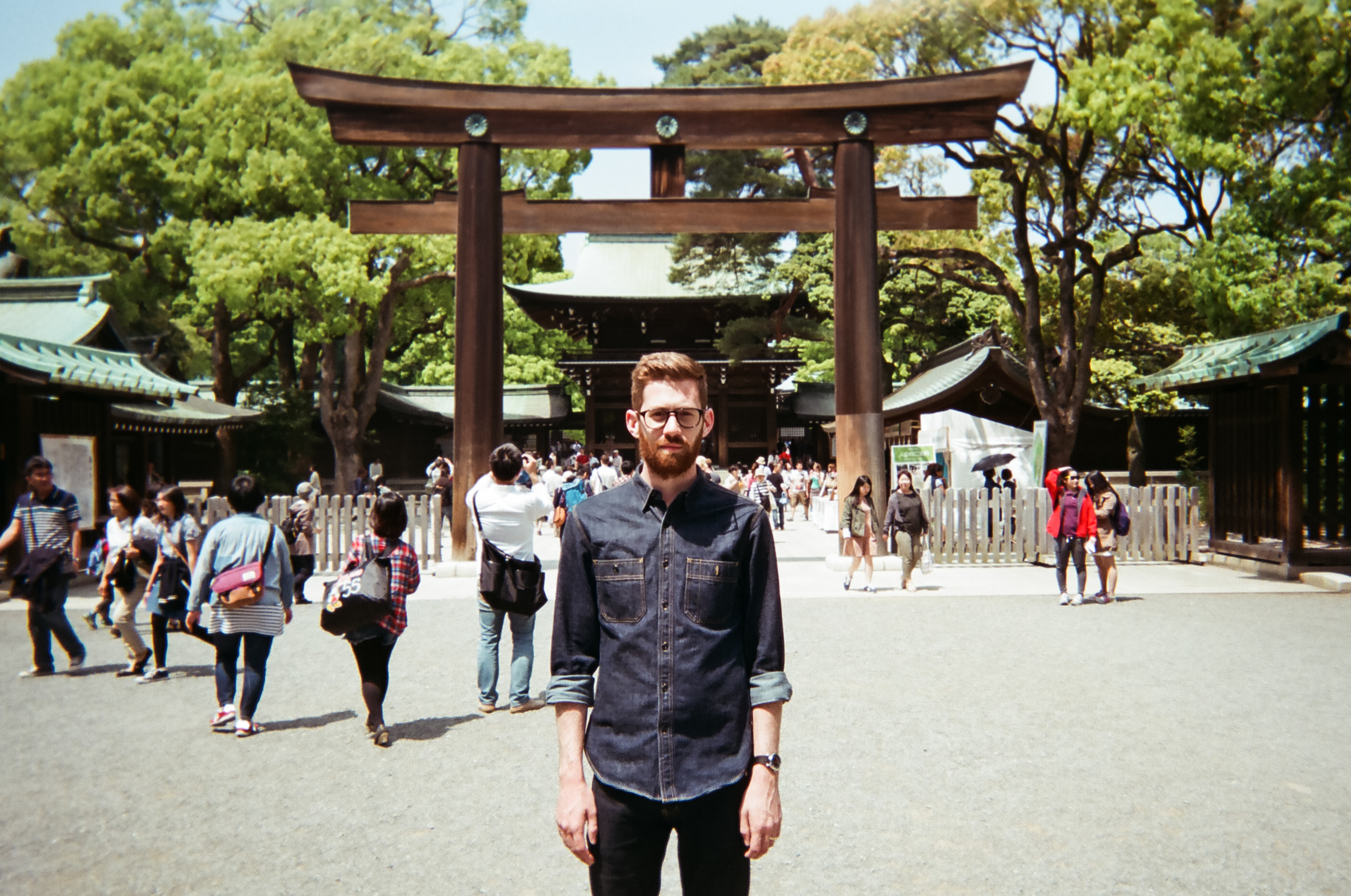 Tyler at the Meiji Jingu Temple