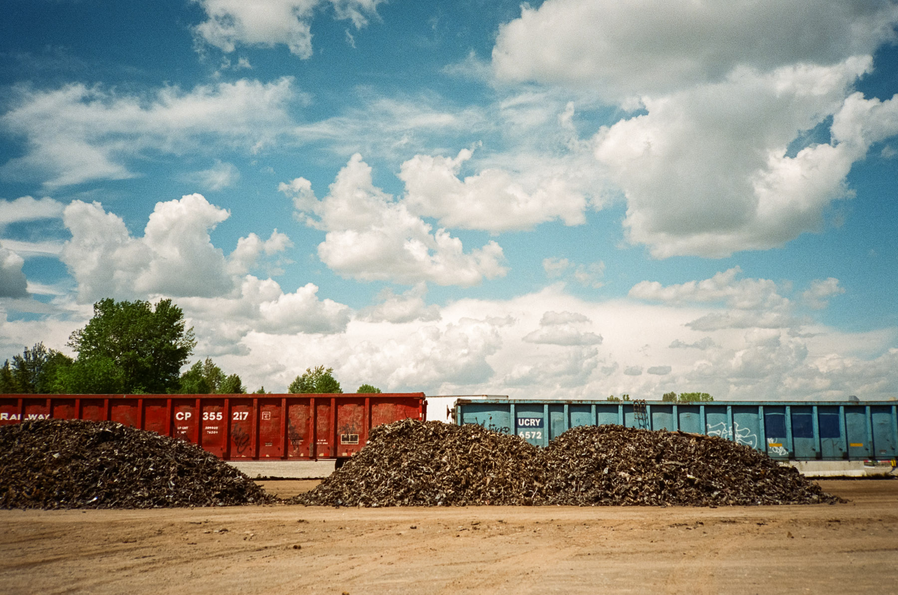Trains and skies in Calgary, Alberta