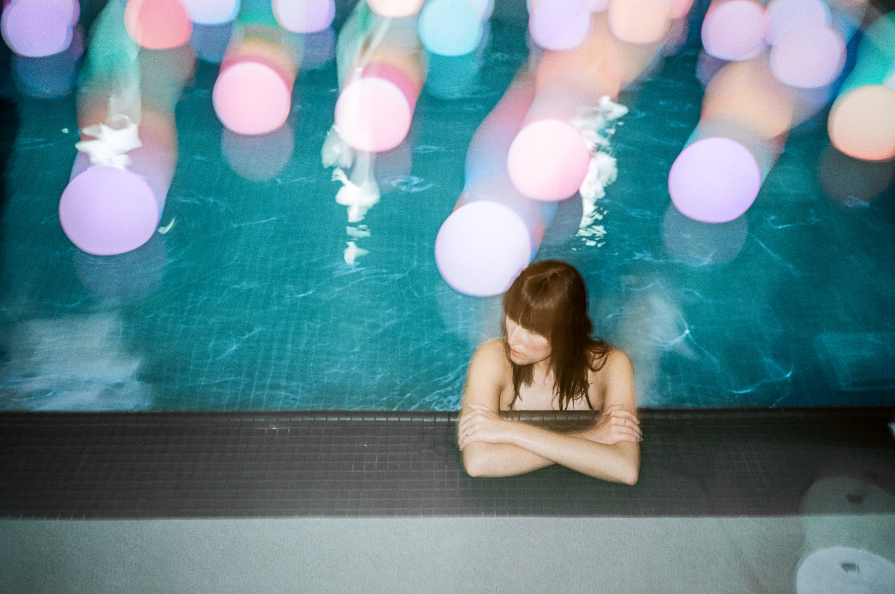 A fun night at the pool of the Aloft Hotel in #YYC