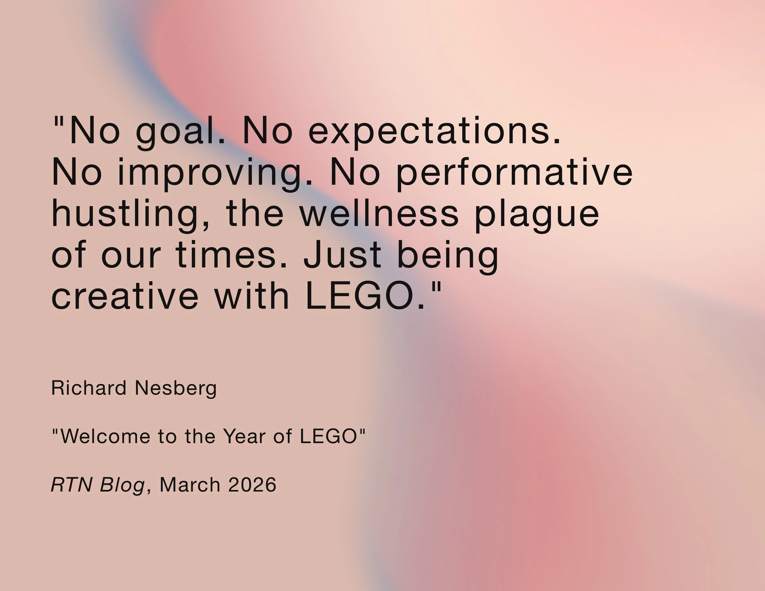 Welcome to the Year of LEGO