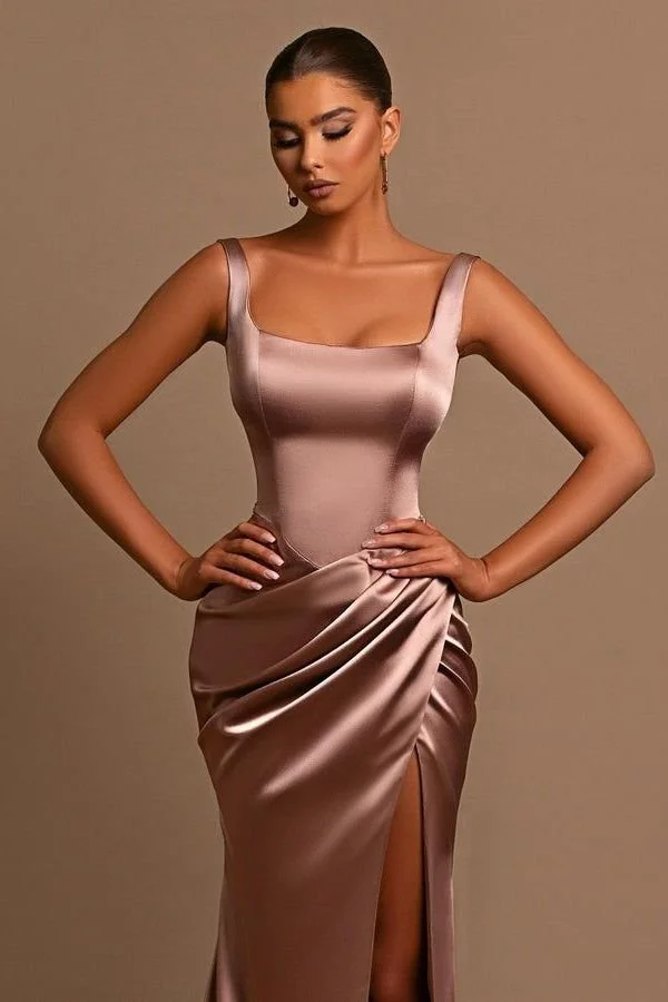 Gorgeous Straps Sleeveless Mermaid Prom Dress Long Split Online.jpeg